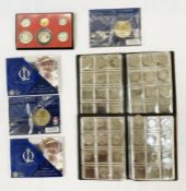 1979 America proof set, 4 Queen Elizabeth Diamond Jubilee £5 nickel coins and two coins collector'