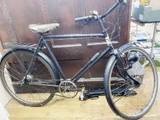 An 1930s RAF bicycle possibly Elswick with Sturmey Archer Trigger 3 or 4 speed, painted black,