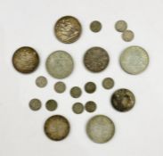 Victoria crowns, 1887 and 1899,1887 double florin (2), 1935 'Rocking Horse' crown, 1937 crowns (