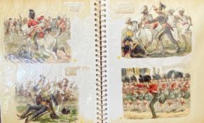 Album containing Victorian scraps relating to the military, Father Christmas, Victoria Cross