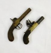A 19th century flintlock pistol and percussion pistol, both A.F. (2)Condition ReportGun with maker's