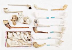 Box of assorted clay pipes (1 box) Condition ReportPhotographs to include close-ups.