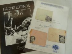 Motoring interest - four Grand Prix Racing Driver signatures  Tony Brooks on a letter dated 1991 and