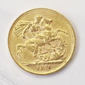 Victorian sovereign, Melbourne mint 1875