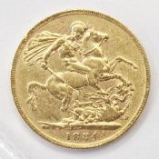 Victorian sovereign 1884
