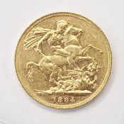 Victorian sovereign, Melbourne mint 1884