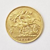 Gold half-sovereign 1910