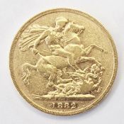 Victorian sovereign, Melbourne mint 1882