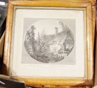 Set of eight 18th century prints depicting various rural and countryside scenes, framed and