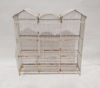 White painted metal mesh locker