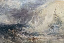 After J M W Turner Colour print Long ships lighthouse, Lands End, circa 1834, no.67/850 prints