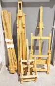 Windsor & Newton artists easel, another Windsor & Newton artists easel and two further easels (4)