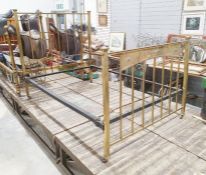 Edwardian brass bedstead , 4ft 8
