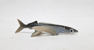 Royal Copenhagen model of a flying fish, printed blue and green marks, model no.3050,