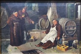 Late 19th/early 20th century school Oil on canvas Copy of a painting by Edouard von Grutzner