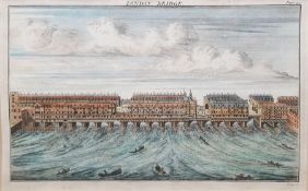 William Henry Toms (c.1700- c.1755)  Handcoloured engraving  