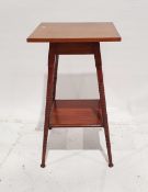 Early 20th century mahogany occasional table of rectangular section, on turned splayed legs, 69cm
