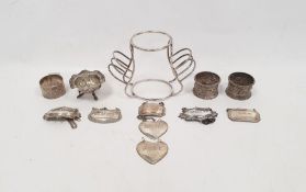 Set of six Dutch silver-coloured metal commemorative souvenir spoons, marked 'HH90', assorted