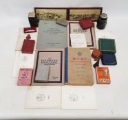 Small quantity of old card games, miniature racing prints and other collectables (1 box)