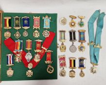 Collection of RAOB (Royal Antediluvian Order of Buffalos) medals including a collection named for