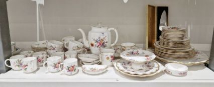 Royal Crown Derby bone china Derby Posies pattern part-dinner and tea service, printed iron-red