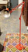 Mid 20th century Danish red anglepoise lamp