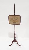 Victorian mahogany polescreen on tripod cabriole base
