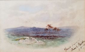 Charles E Brittan (1870-1949) Watercolour Moorland scene, initialled lower left, signed and dated
