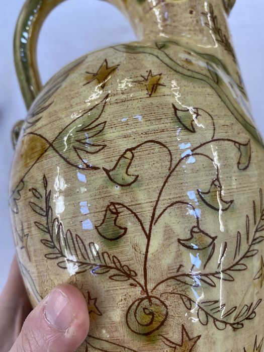 Jim Dominique Keeling for Wychwood Pottery sgraffito-patterned ewer, marked to base, 25cm high and a - Image 14 of 14