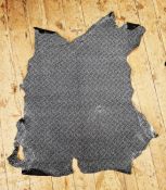 Five black with white dot printed goat/sheep hides - ideal for furnishing/upholstery, each hide