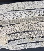 Two pieces of late 17th century bobbin made tape lace, one possibly Flemish, the other possibly