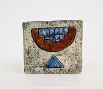 Troika cube vase, marked to base 'Troika Cornwall' and initialled 'SB' Condition ReportWear to the