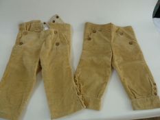 Two pairs of vintage gent's corduroy riding britches