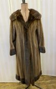 Full length mink coat, two tone in chocolate and mahogany brownCondition ReportAppears to be in