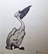 Julian Williams (b. 1953) Etching and aquatint Study of pelican, signed lower right, limited edition