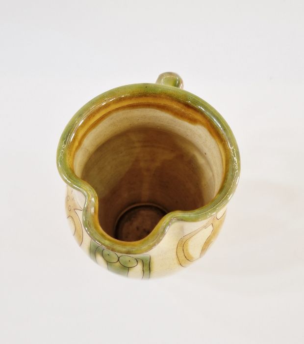 Jim Dominique Keeling for Wychwood Pottery sgraffito-patterned ewer, marked to base, 25cm high and a - Image 11 of 14