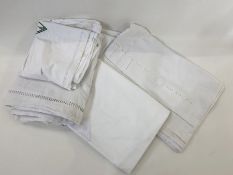 Egyptian cotton double duvets with monograms, single monogrammed duvet overs (1 box, approx 11