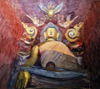 Simon Pierse (b.1956) Watercolour 'Earth Witness', 1997, unsigned, framed and glazed, 49 x 55.5cm