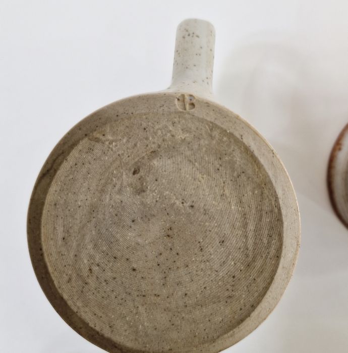 Four studio pottery mugs by the same artist, possibly Andrew Davidson, impressed mark to base, - Image 8 of 8