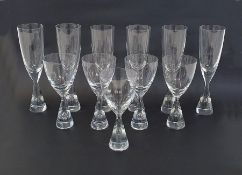 Set of six Holmegaard glass 