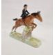 Beswick pottery model of a horse and rider jumping a fence, printed black marks, the female rider - Image 1 of 17
