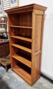 20th century five-tier open bookcase, 101cm wide