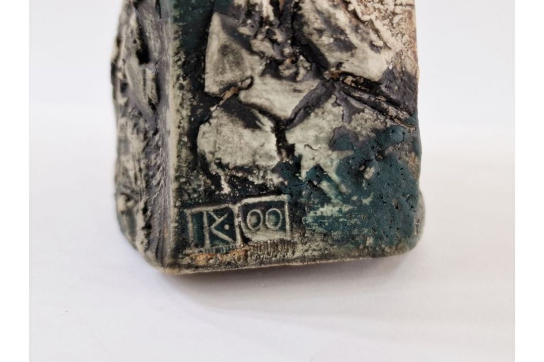 Peter Clough (b.1944) studio pottery landscape vase, marked to side, 24.5cm high approx. - Image 3 of 6