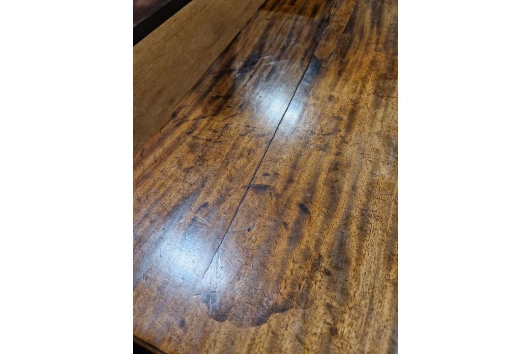 Mahogany foldover top card table with D-mould edge, having concertina action opening to 91cm - Image 3 of 21