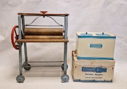 Chad Valley Hoovermatic washing machine (with box) and a vintage toy washing wringer (2)