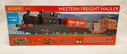 Box of Hornby '00' gauge Western Freight hauler locomotive set