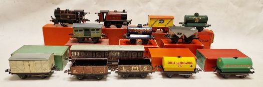 Quantity of Hornby 'O' gauge boxed and loose Railway to include LMS 2270 0-4-0 clockwork tank