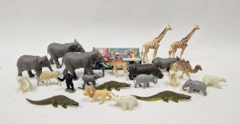 Britains 4370 zoo cages, boxed and a large quantity of Britains zoo animals to include elephants,