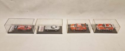 Four cased diecast model cars to include Red Line models RL029 Ferrari F575 GTC Barron Connor, no.