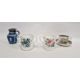 Pair of 19th century English porcelain two-handled motto loving cups, each painted with flowers, - Image 1 of 5